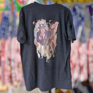 SIG Sauer Uncle Sam Machine Gun Military USA Firearm Gun Pew XL Gray T-Shirt